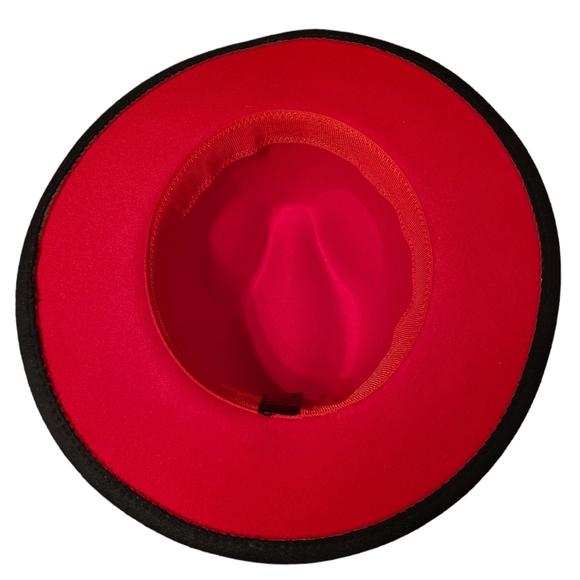 NWOT Black & red wide brim hat - Picture 4 of 4